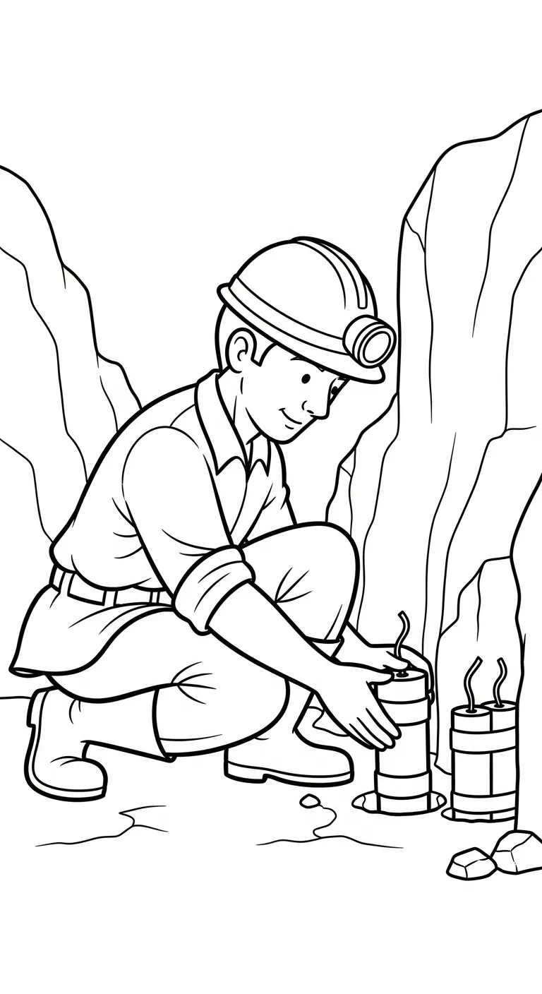 coloriage Mineur pour enfant de 2 ans