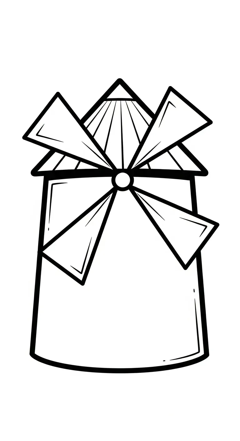 coloriage Moulins à Vent et apprentissage