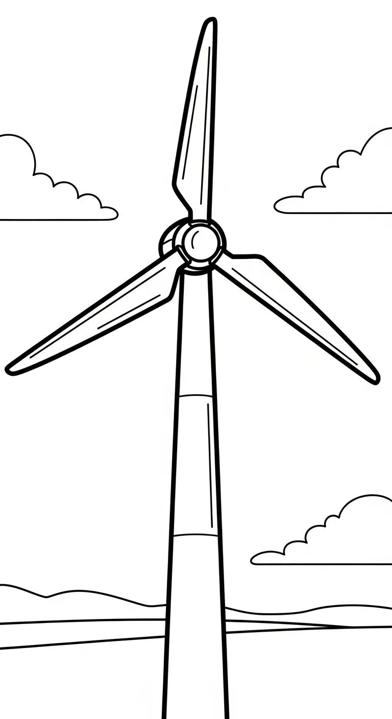 coloriage Moulins à Vent a colorier en ligne