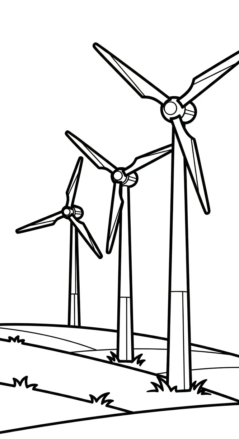 coloriage Moulins à Vent pour enfant a imprimer gratuit