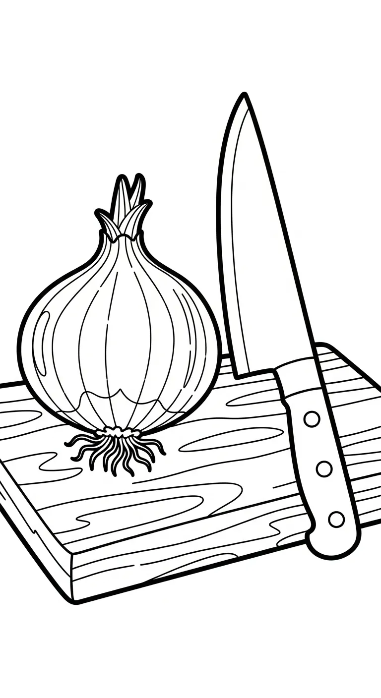 coloriage Oignon a imprimer pour enfant de 4 ans