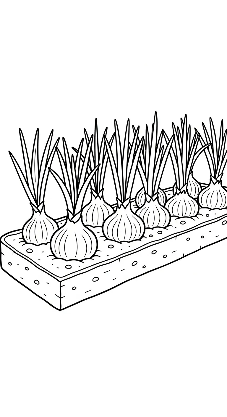 coloriage Oignon à imprimer pour enfant de 4 ans