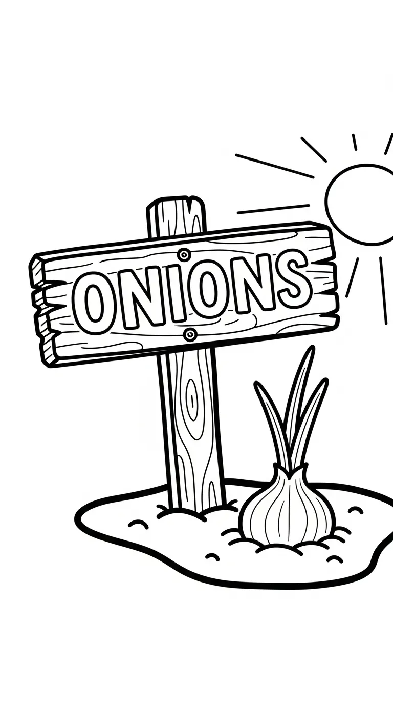 coloriage Oignon à imprimer gratuitement