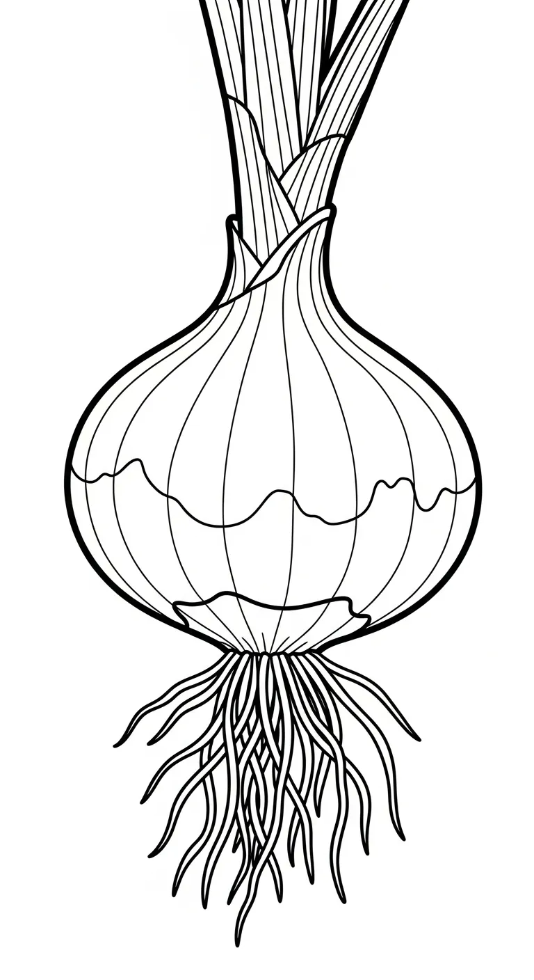 imprimer coloriage Oignon pour enfant 2