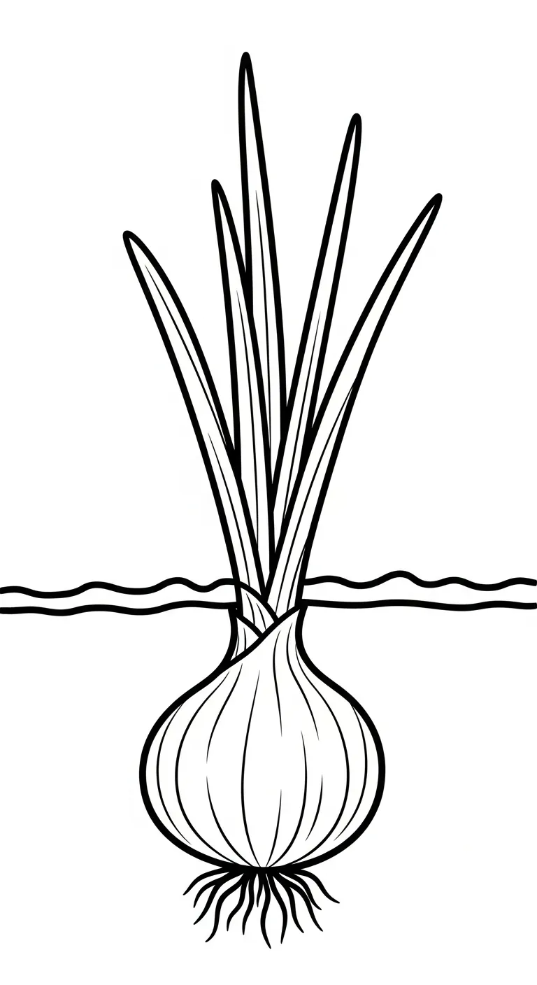 coloriage Oignon pour enfant de à imprimer 1