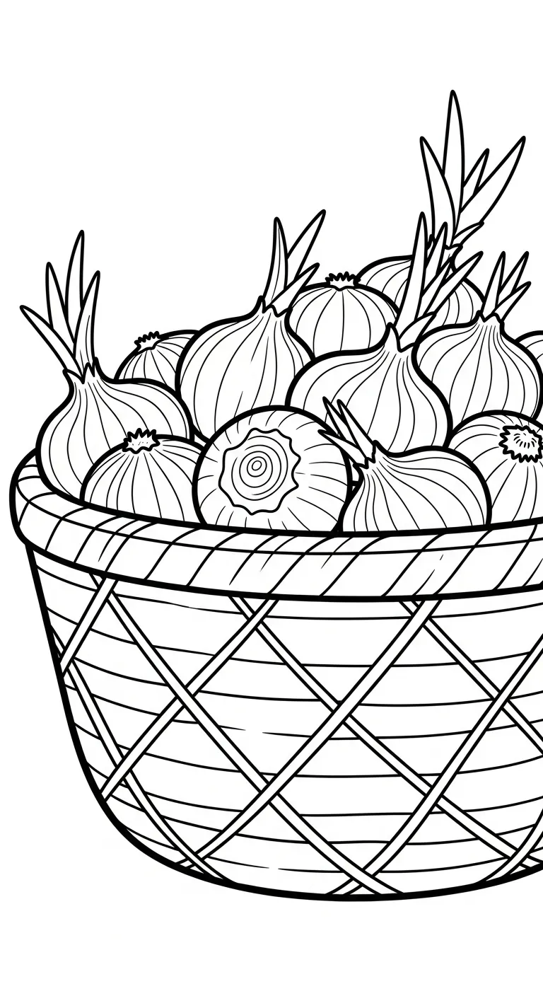 imprimer coloriage Oignon pour enfant 3