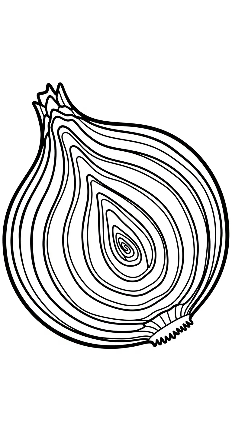 coloriage Oignon a dessiner et imprimer 1