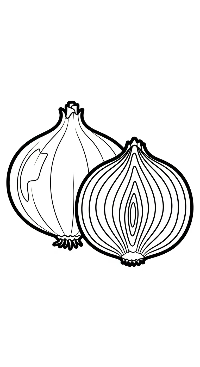 coloriage Oignon à imprimer 1