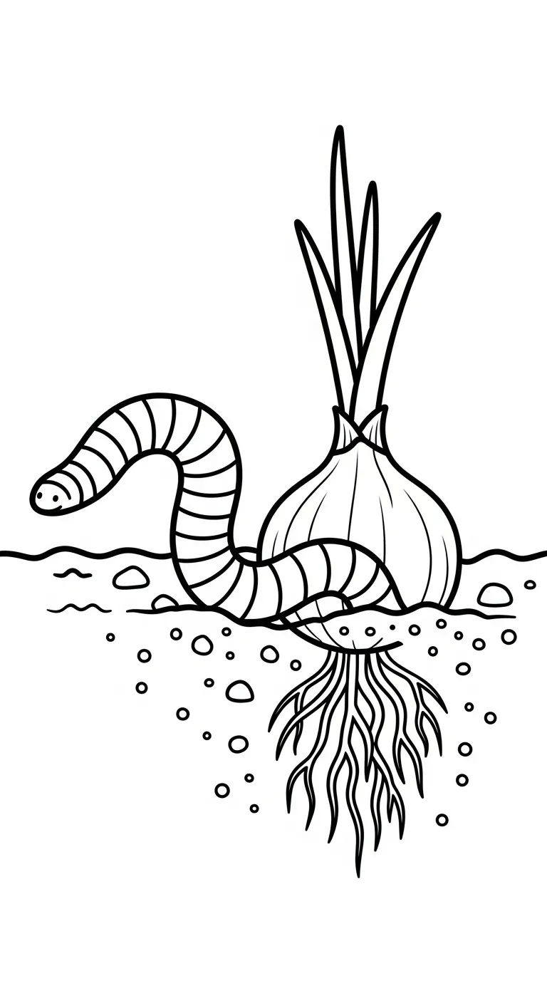 imprimer coloriage Oignon pour enfant