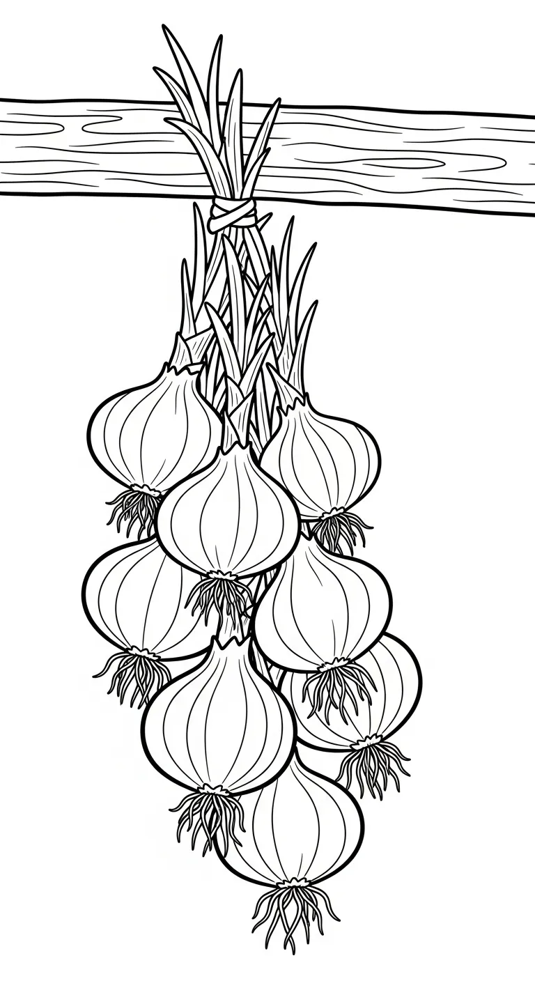 coloriage Oignon à imprimer pour enfants