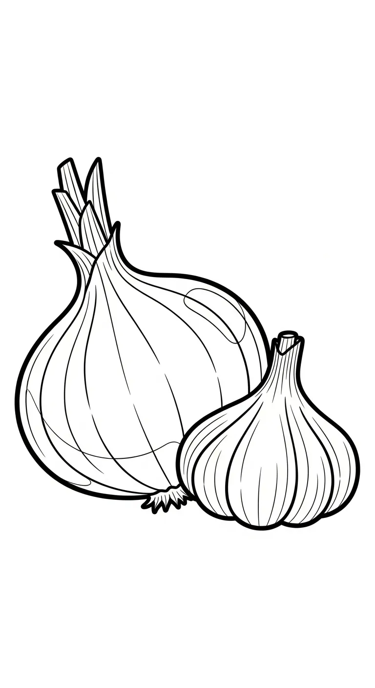 image de coloriage Oignon pour enfant