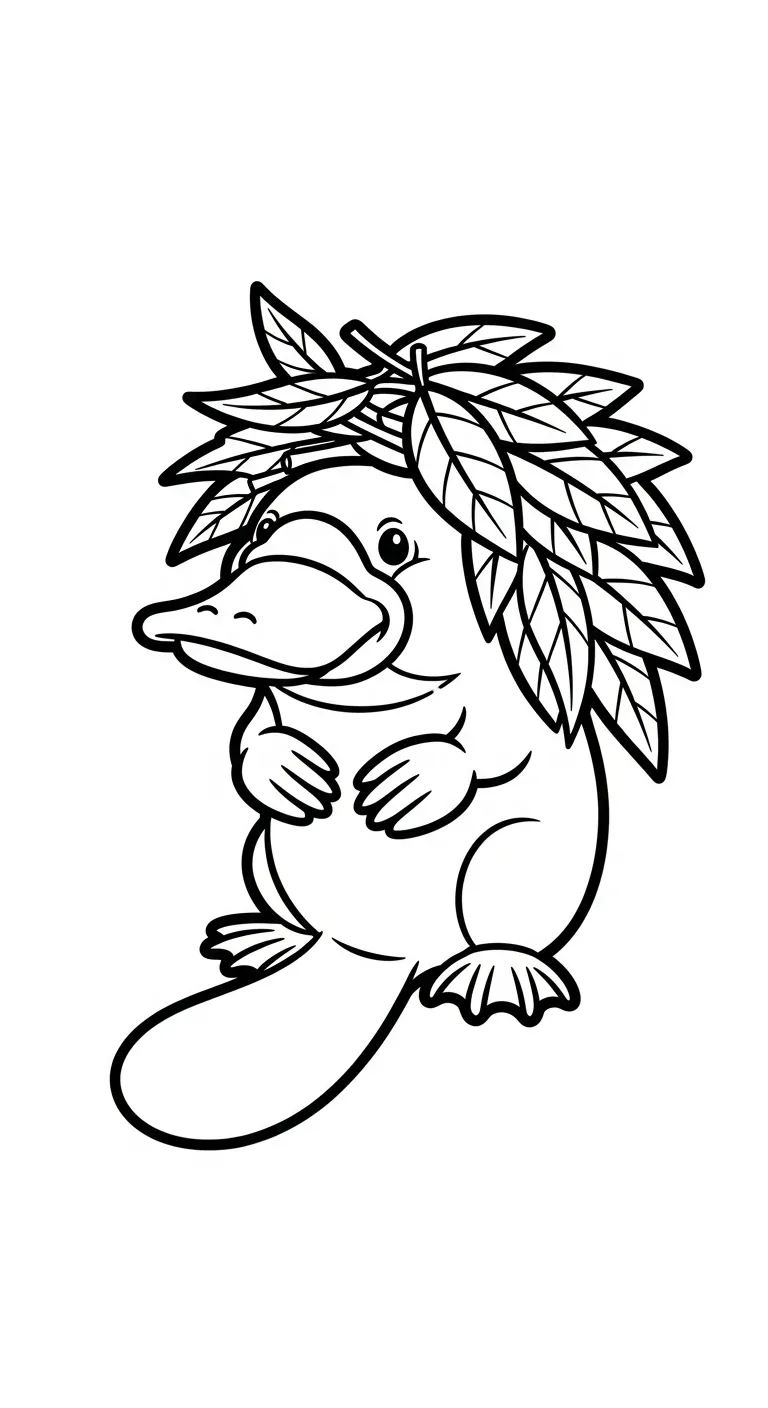 coloriage Ornithorynque a colorier en ligne gratuitement 1