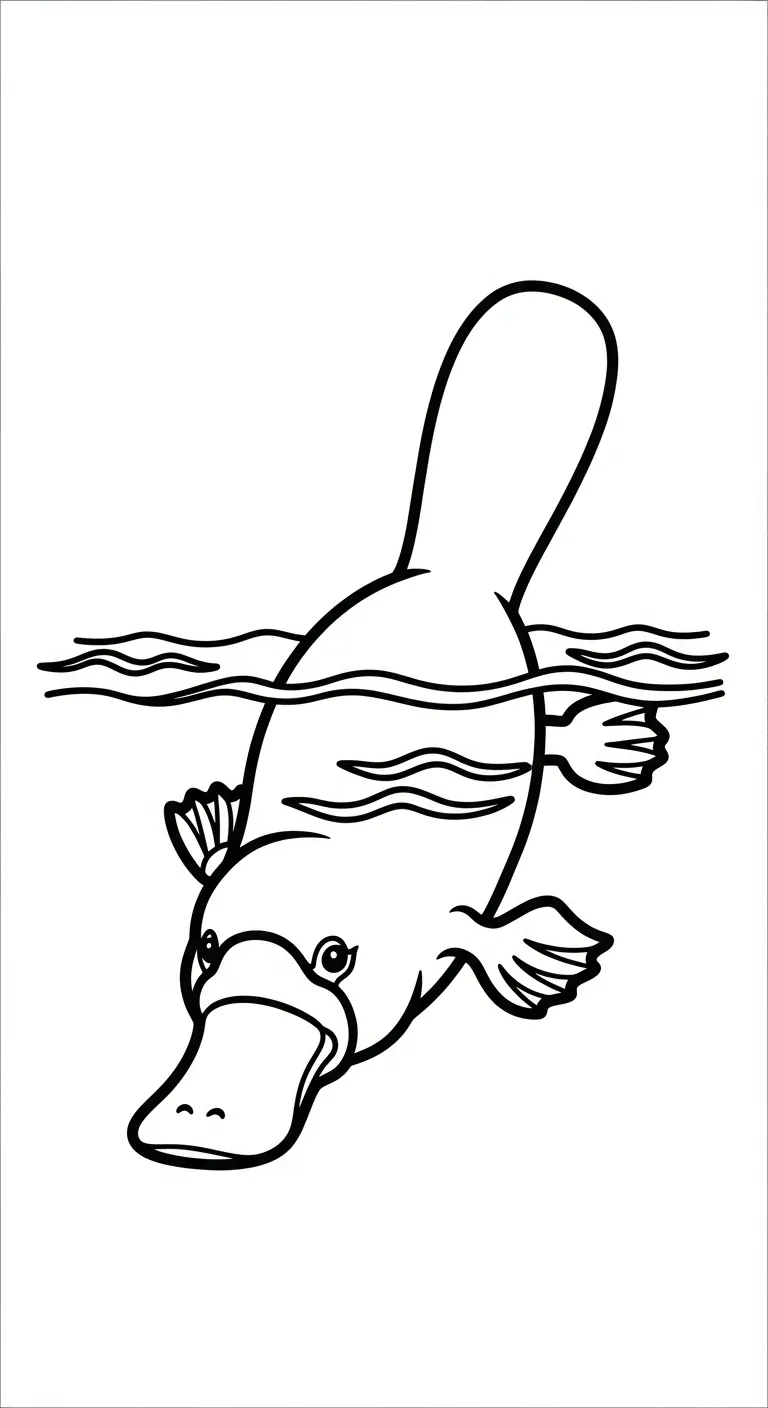 coloriage Ornithorynque pour enfants 1