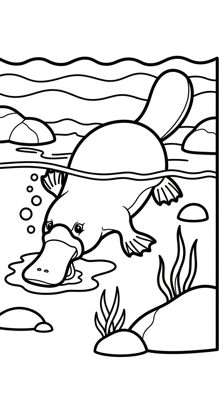 coloriage Ornithorynque pour enfants
