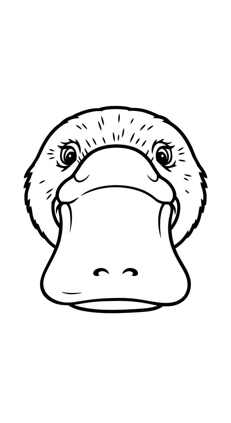 coloriage Ornithorynque pour enfant de 4 ans