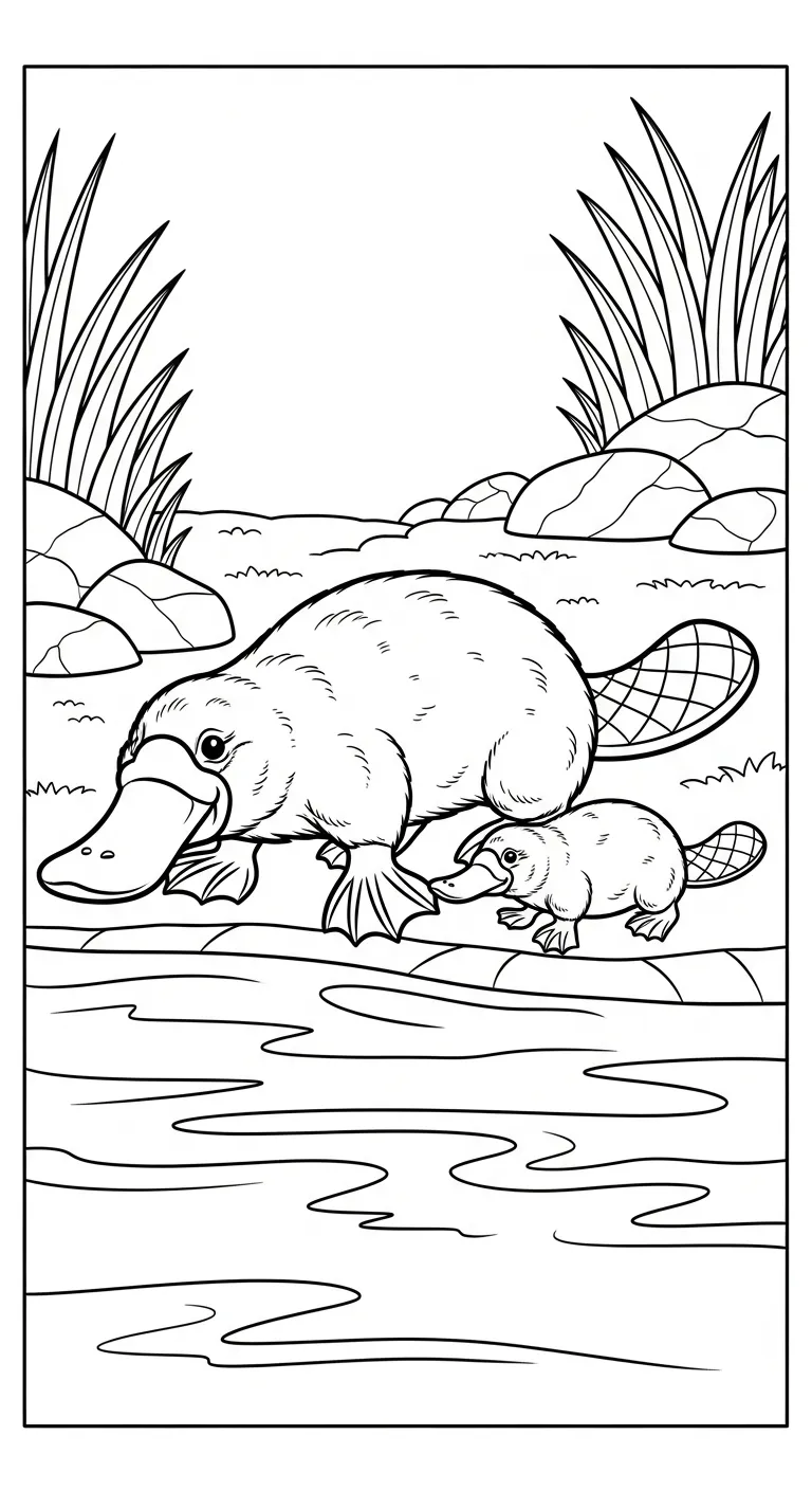 coloriage Ornithorynque pour enfant de 7 ans