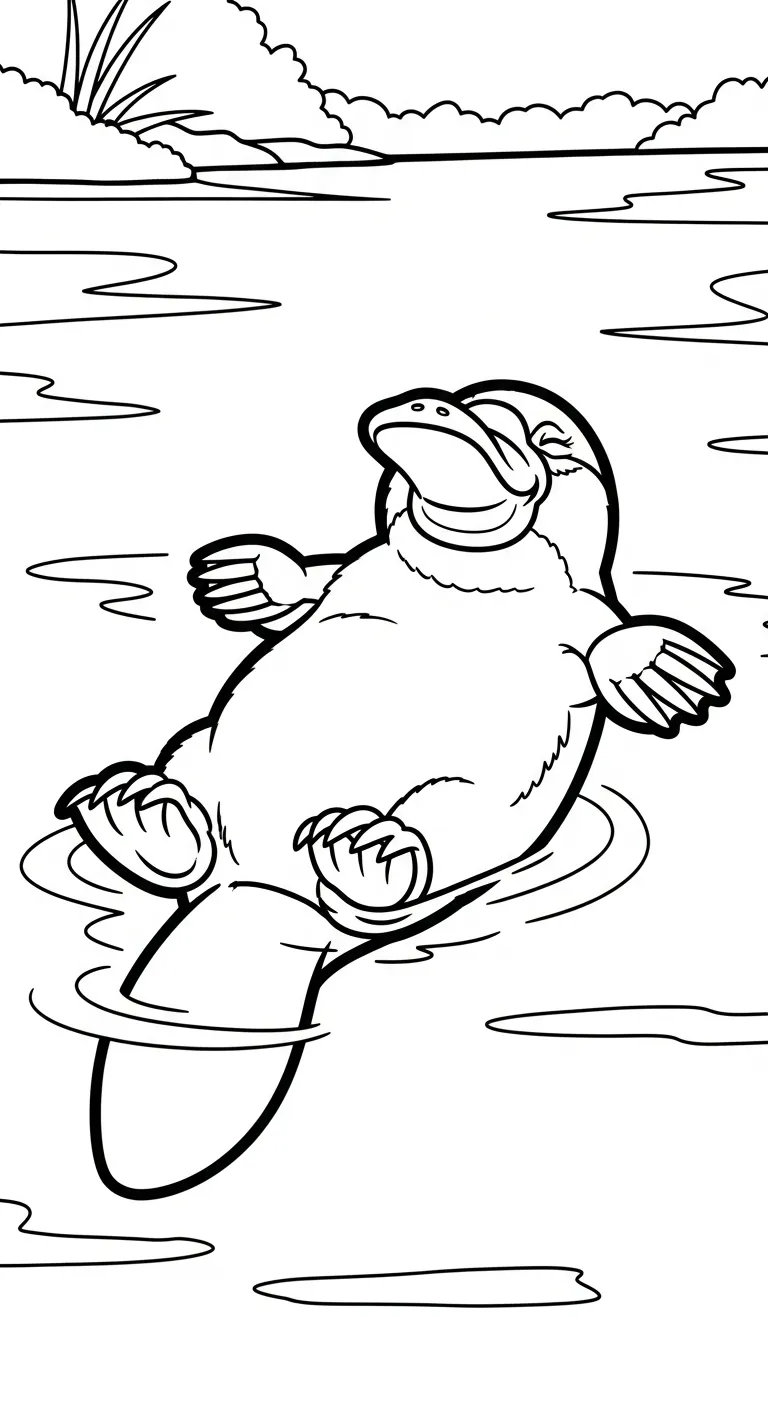 coloriage Ornithorynque a imprimer gratuitement