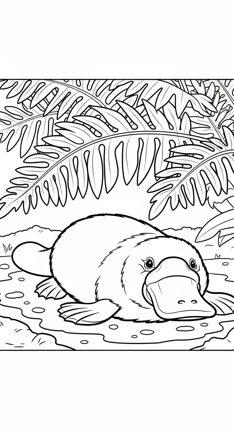 coloriage Ornithorynque pour enfants a imprimer