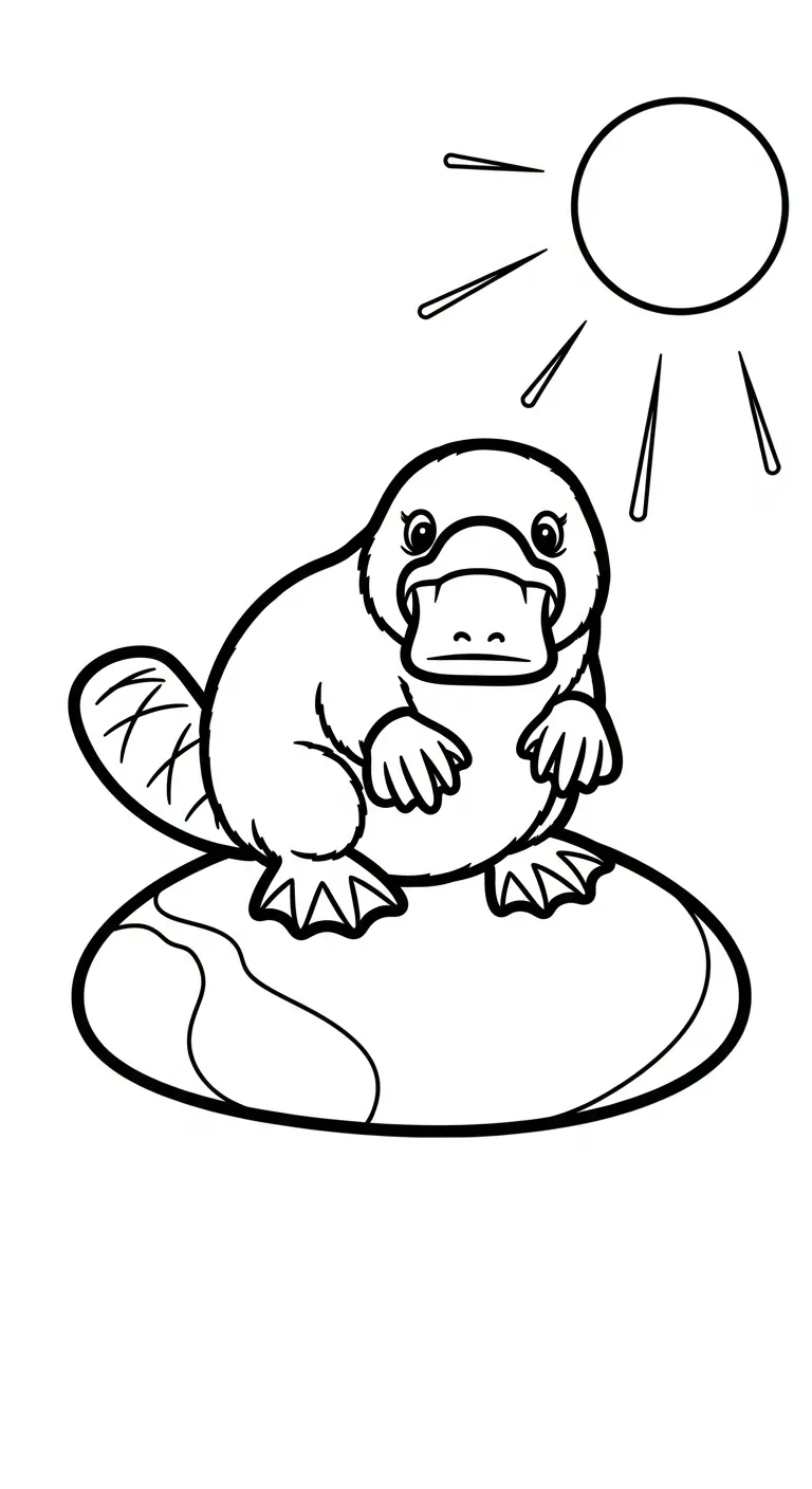 coloriage Ornithorynque a colorier en ligne gratuitement