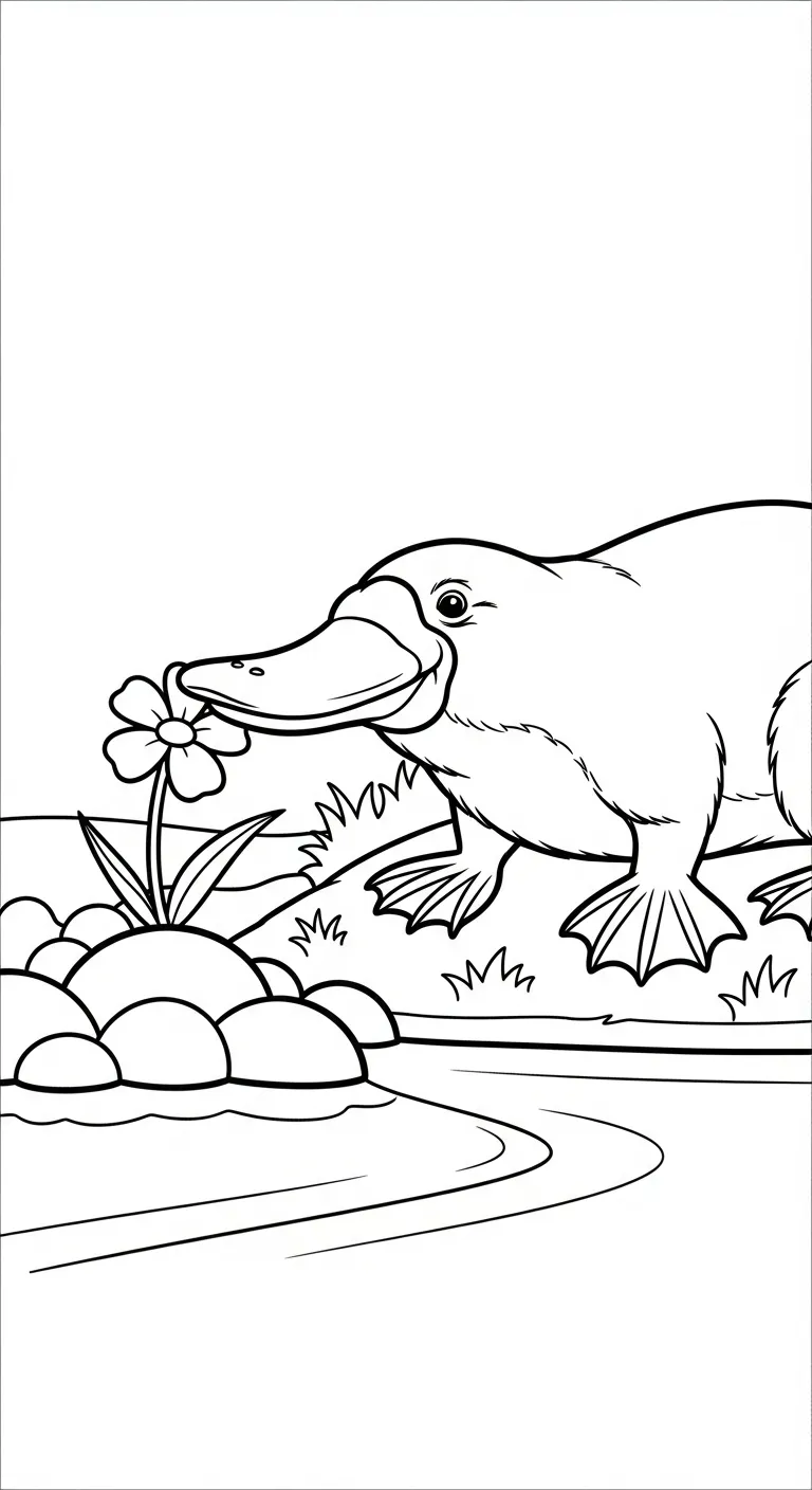 coloriage Ornithorynque à imprimer pdf gratuit