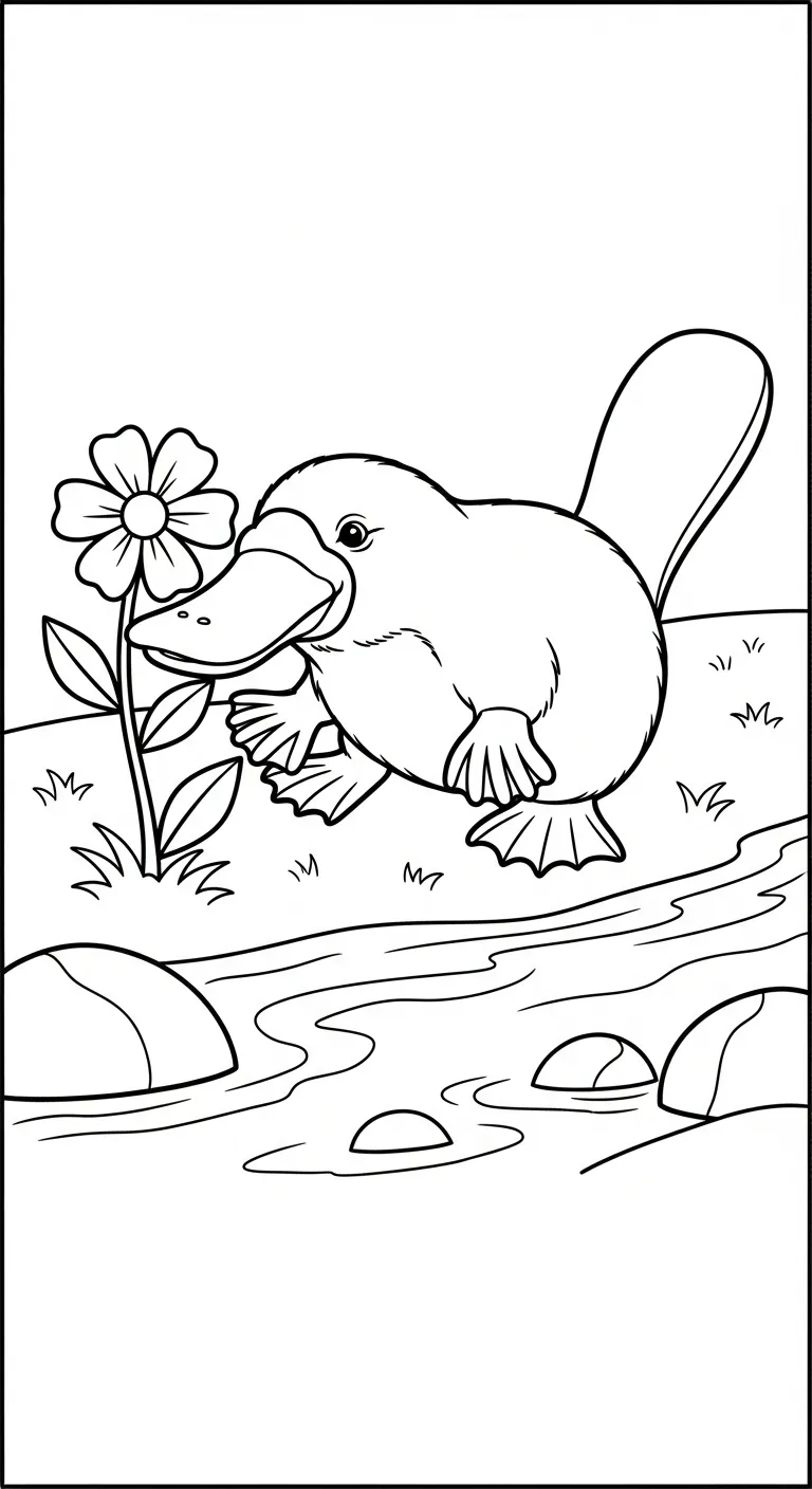 coloriage Ornithorynque pour enfants à télécharger