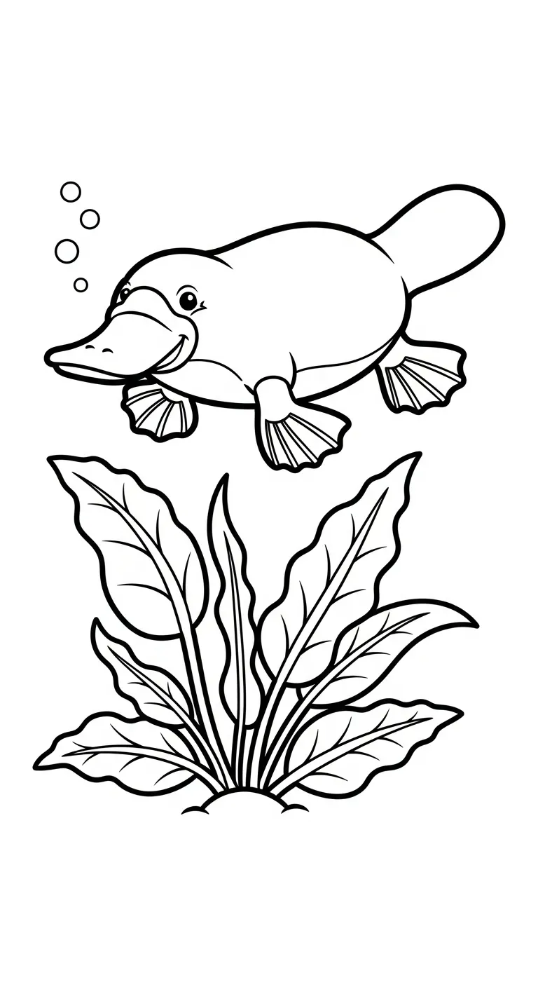 coloriage Ornithorynque pour enfant de 6 ans