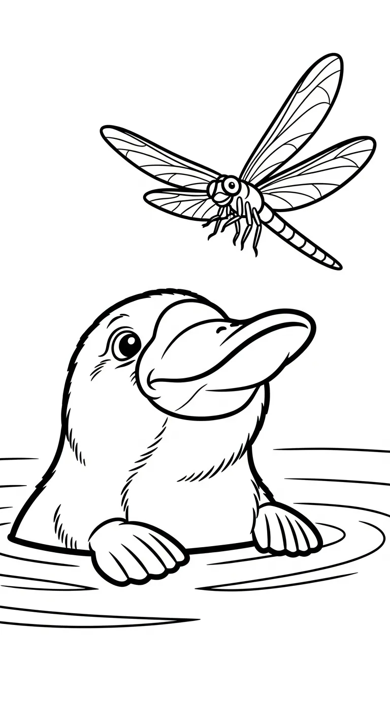 coloriage Ornithorynque pour enfants a imprimer 1