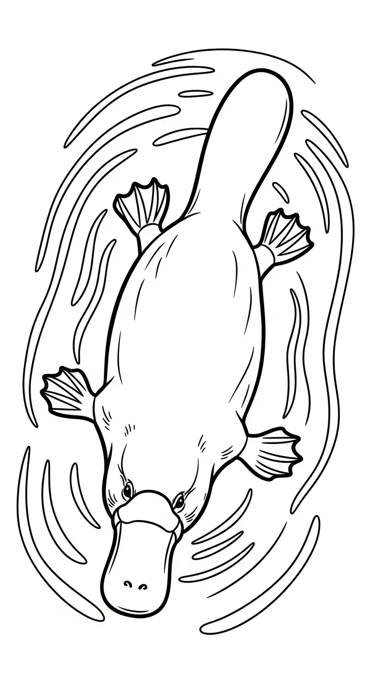 coloriage Ornithorynque pour enfant de 6 ans 1