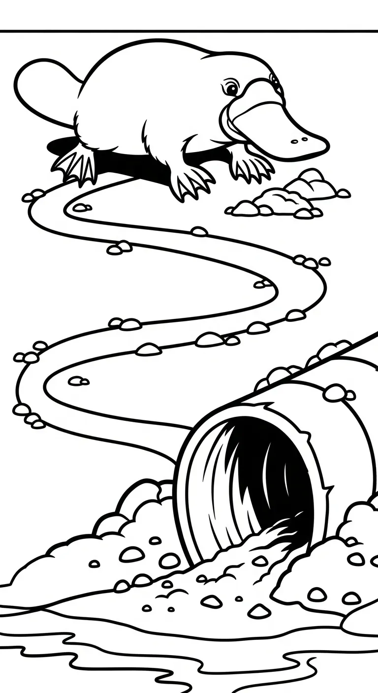 coloriage Ornithorynque d'enfant a imprimer