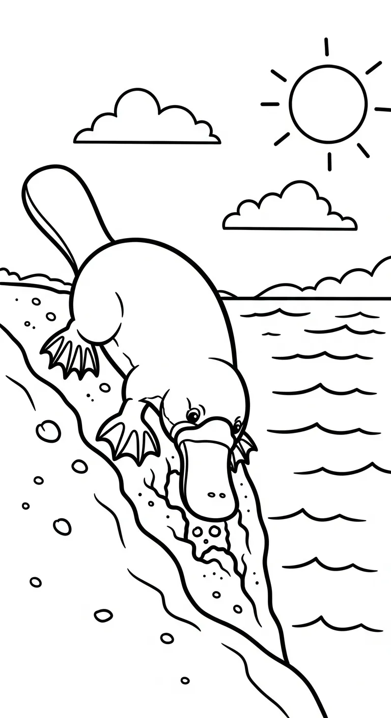 coloriage Ornithorynque en ligne pour enfant