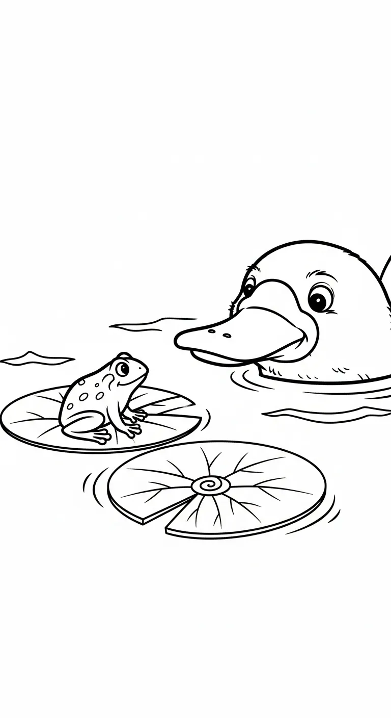 coloriage Ornithorynque pour bebe a imprimer