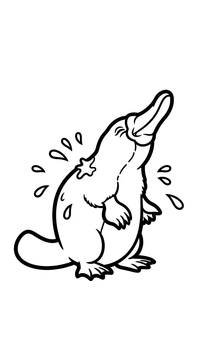 coloriage Ornithorynque gratuit en ligne