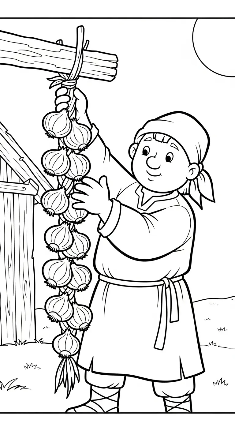 coloriage Paysan a colorier en ligne gratuitement