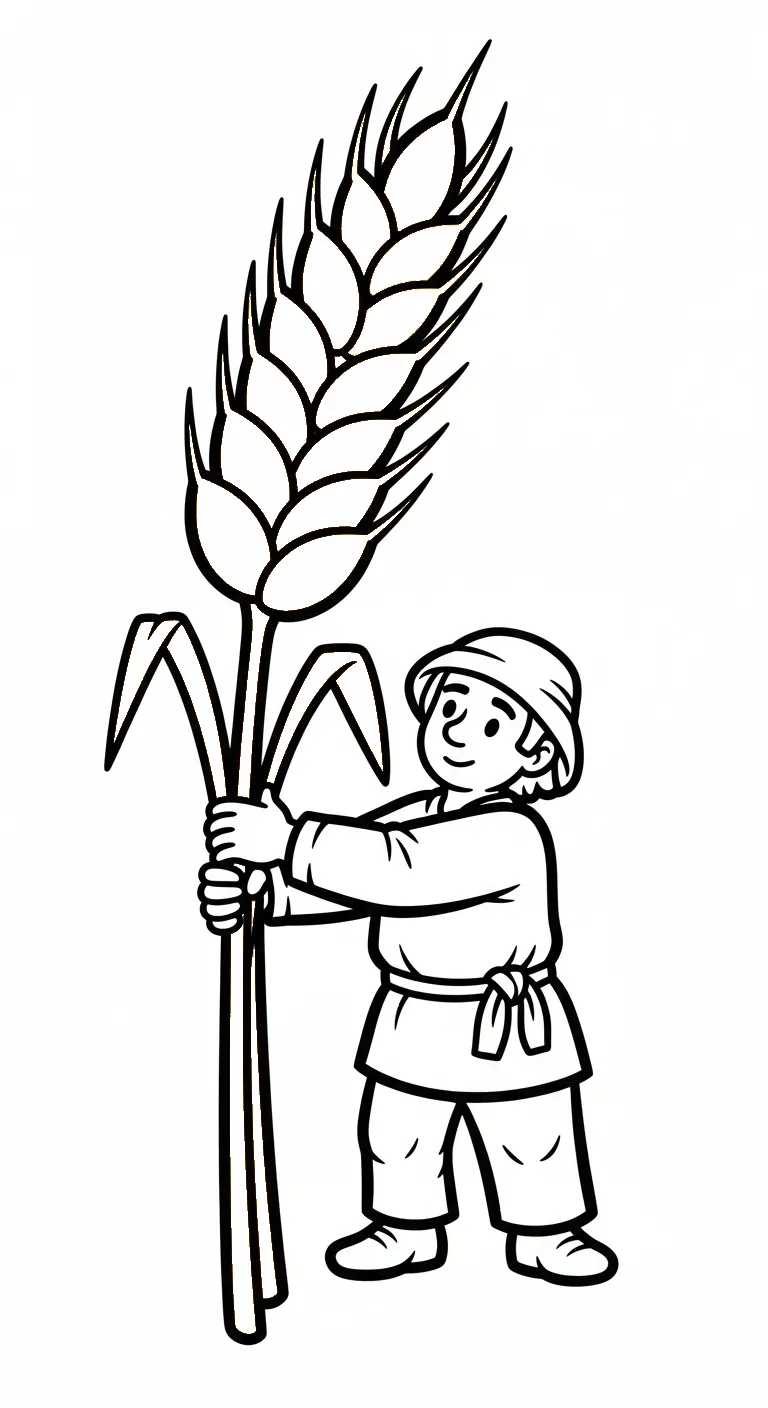 coloriage Paysan pour enfant gratuit