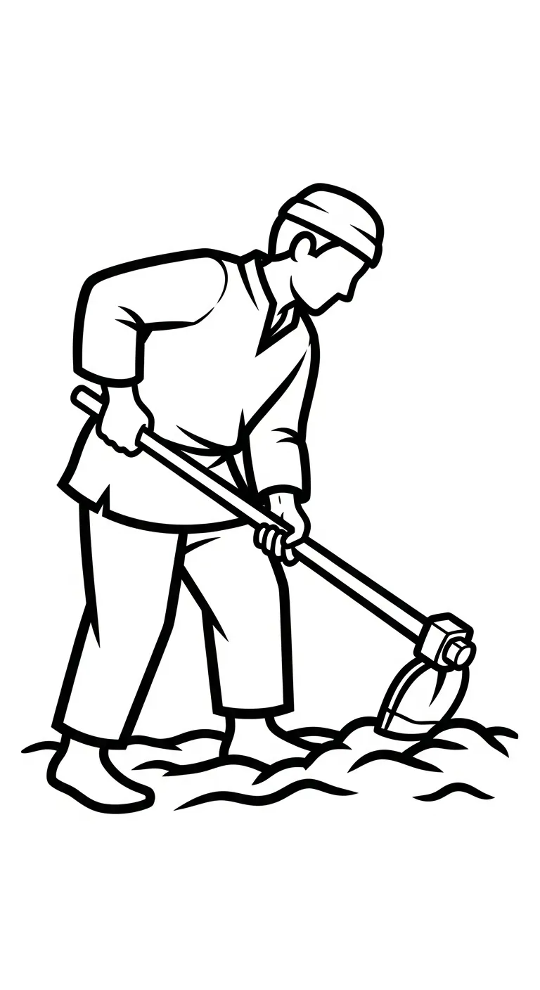 coloriage Paysan a imprimer pour enfant de 4 ans