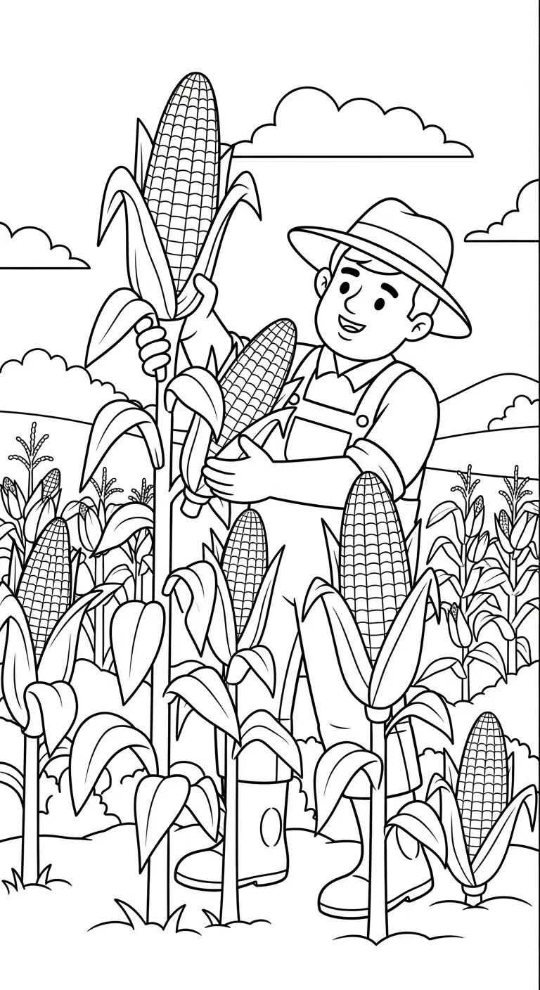 coloriage Paysan à imprimer pdf gratuit
