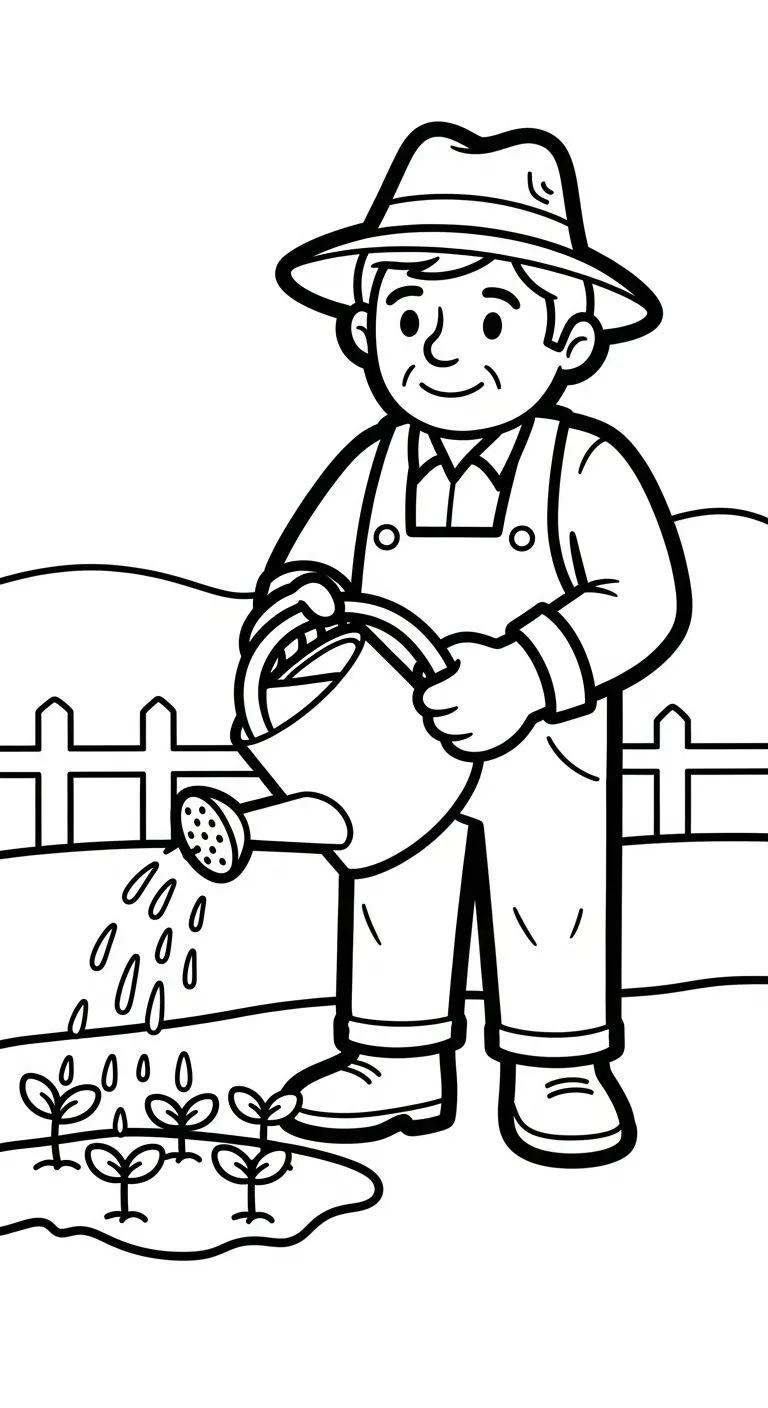 télécharger coloriage Paysan gratuit 1