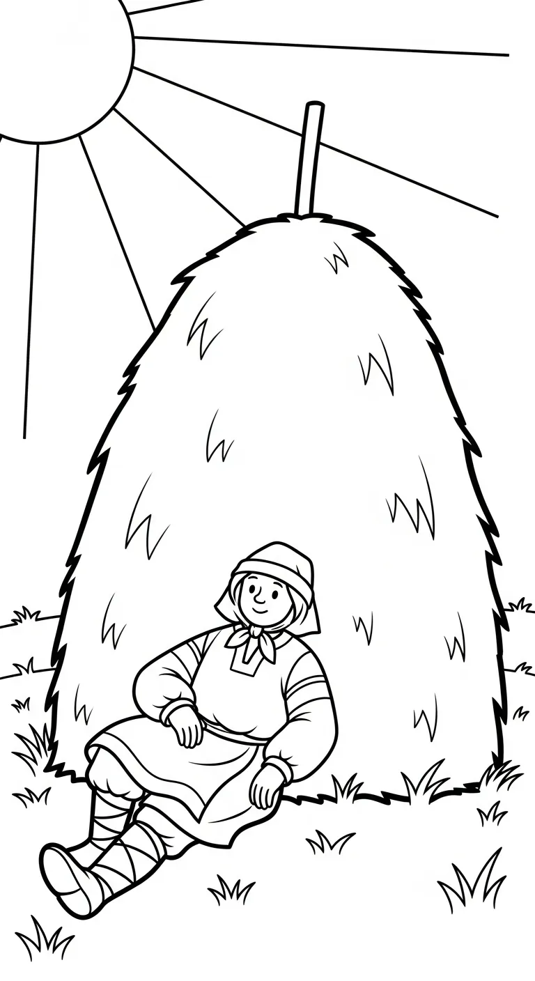 coloriage Paysan à imprimer kawaii