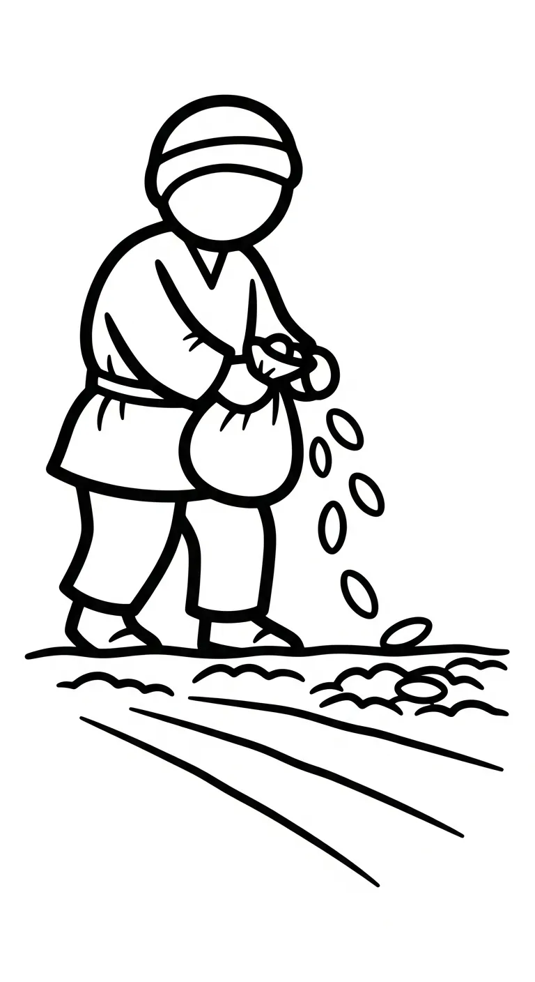 imprimer coloriage Paysan gratuit