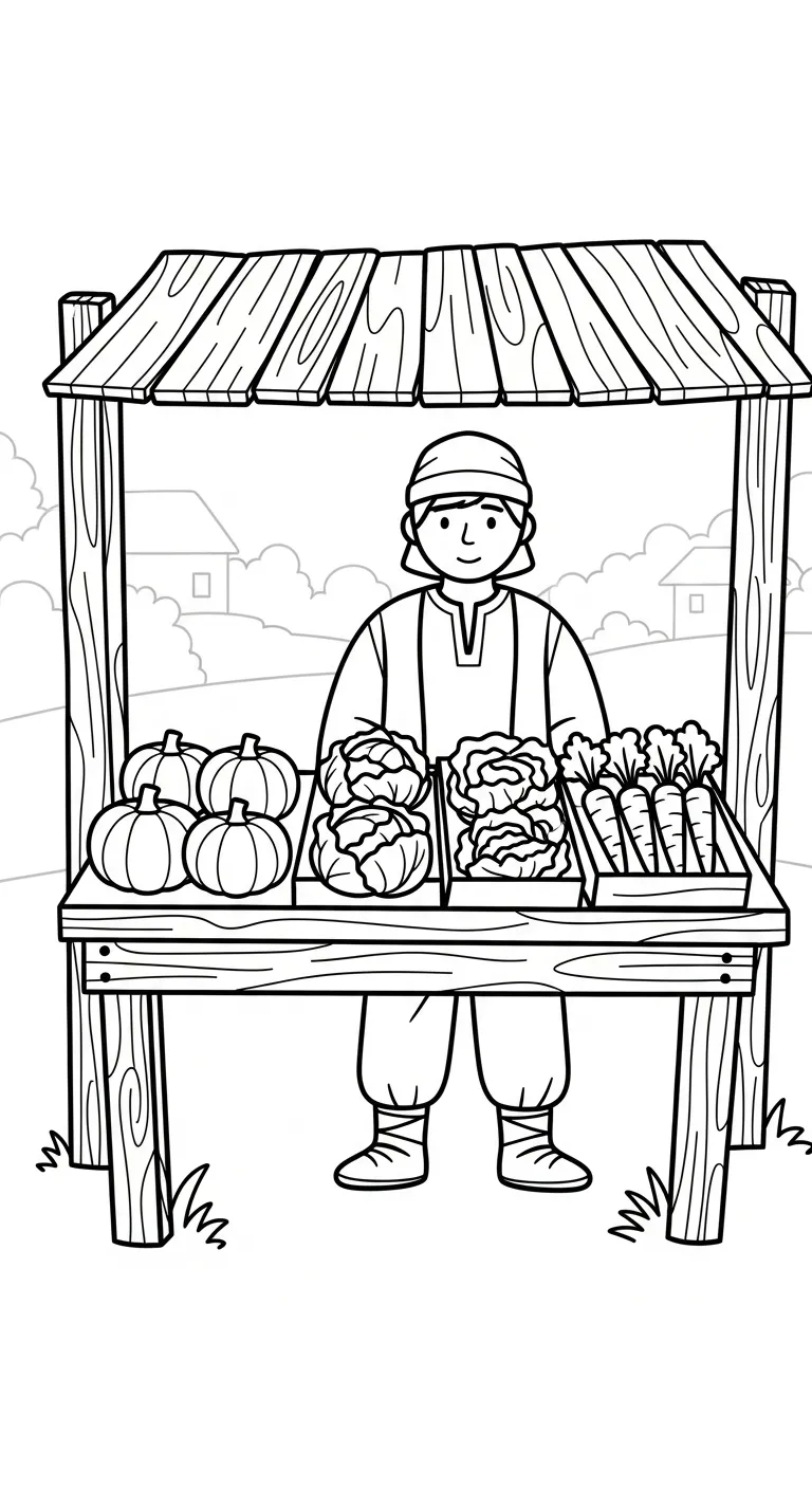 coloriage Paysan à imprimer gratuitement pdf