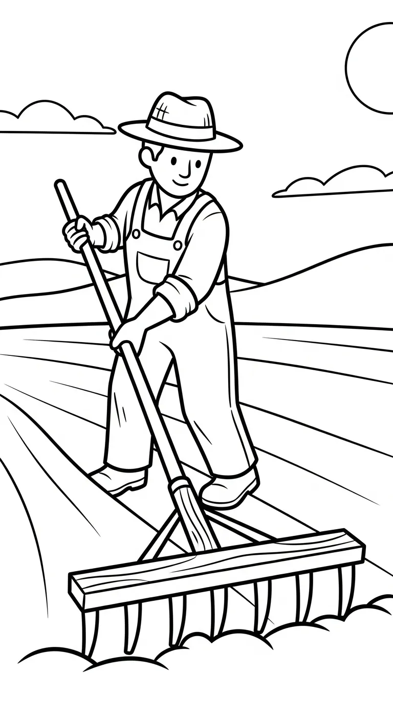 coloriage Paysan pour enfant de 10 ans 1