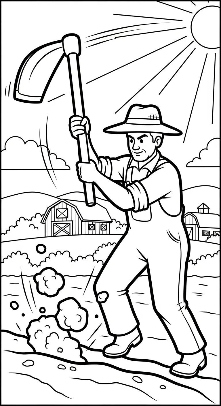 a imprimer coloriage Paysan gratuit