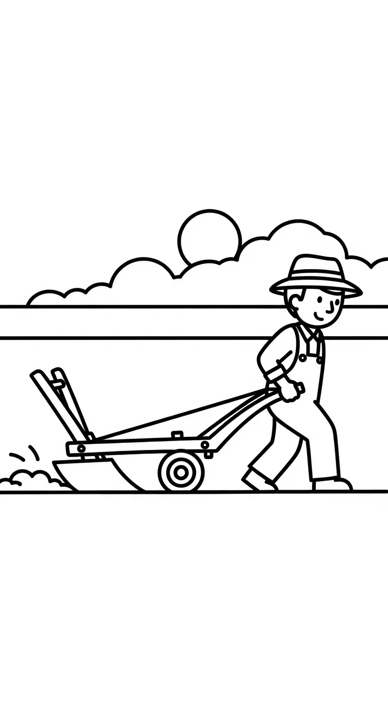 coloriage Paysan pour enfant de 10 ans