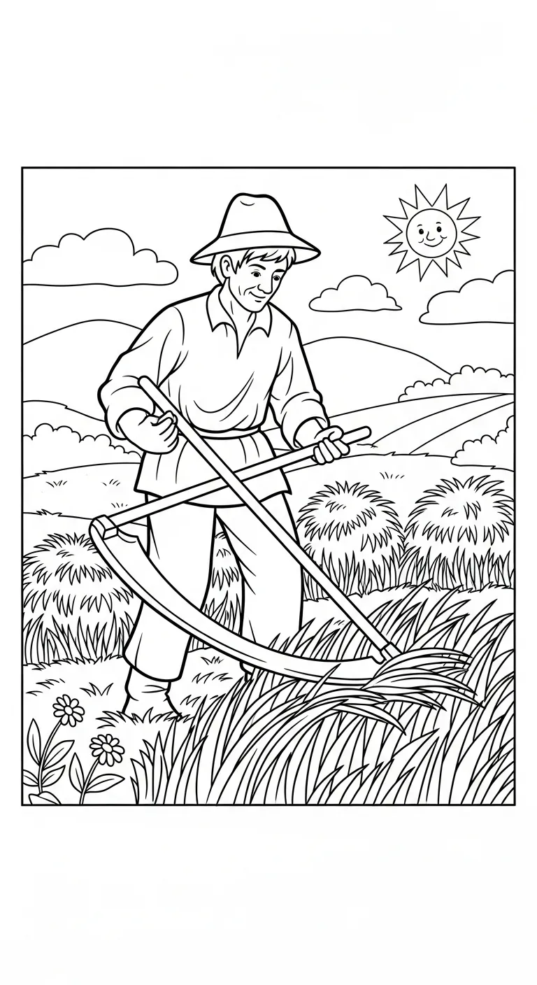 coloriage Paysan et dessin a imprimer