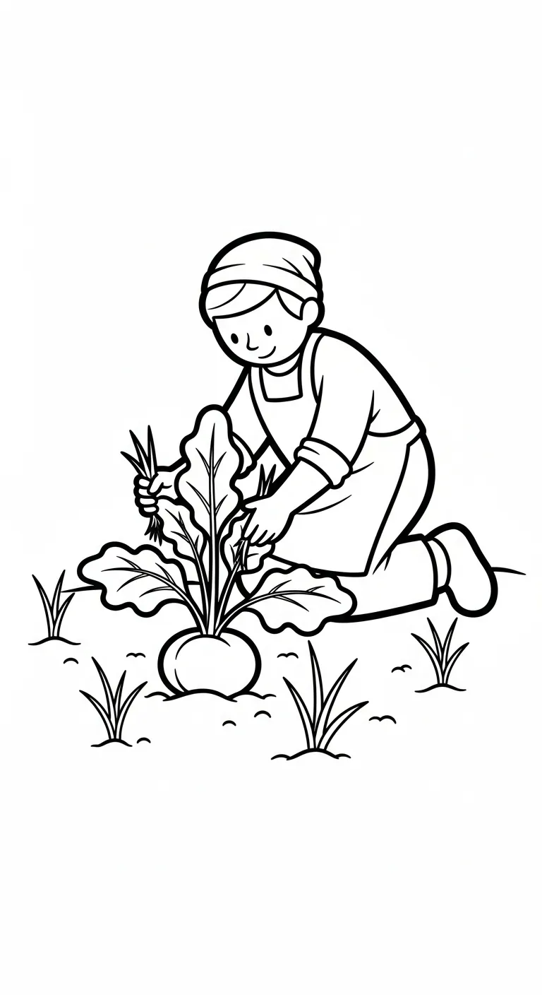 coloriage Paysan à imprimer pour enfant de 2 ans 1