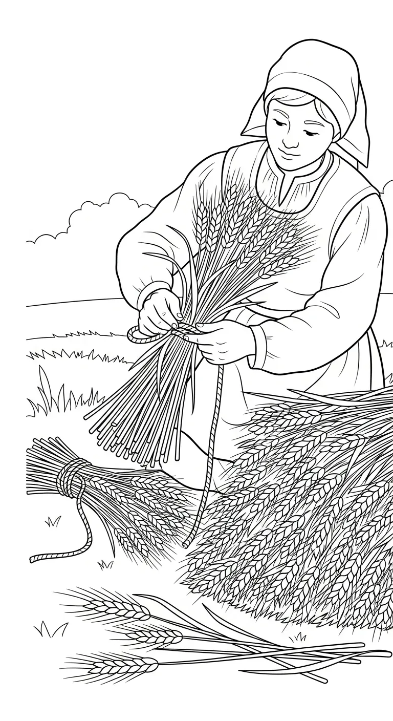 coloriage Paysan pour enfants a imprimer gratuit