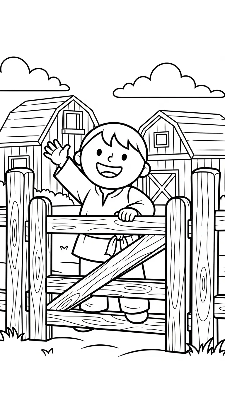 coloriage Paysan pour bebe a imprimer 1