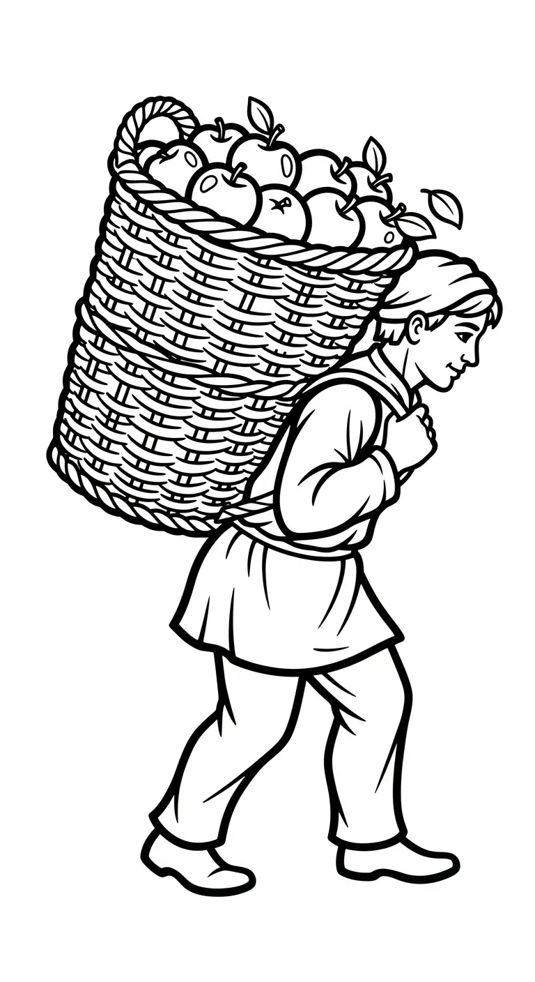 coloriage Paysan à imprimer pour enfant de 4 ans