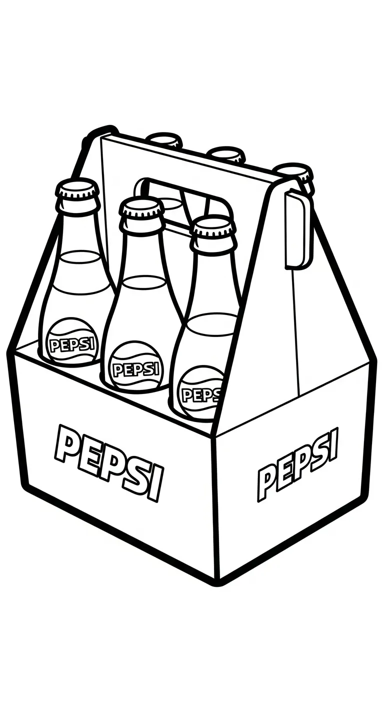 coloriage Pepsi pour enfant de 4 ans