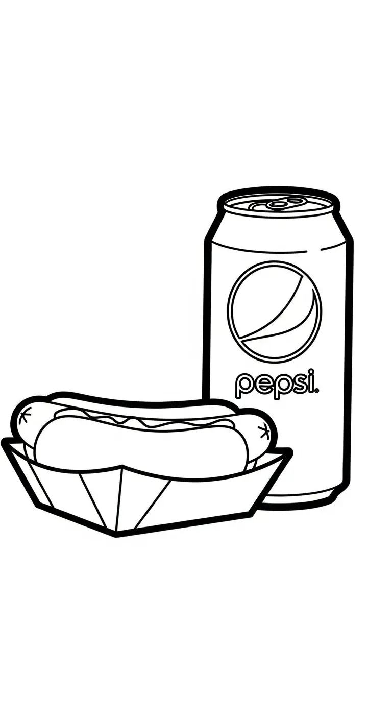 coloriage Pepsi a colorier en ligne